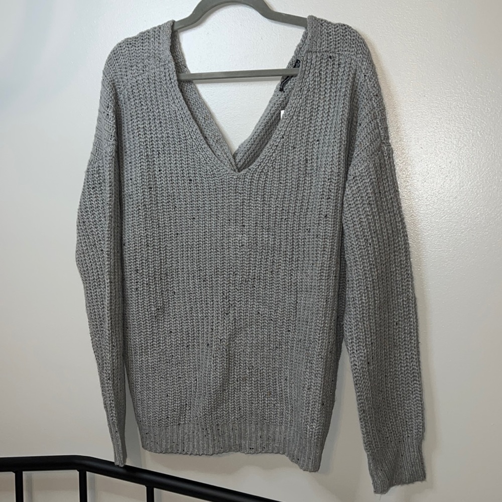 Knotted back gray Sweater